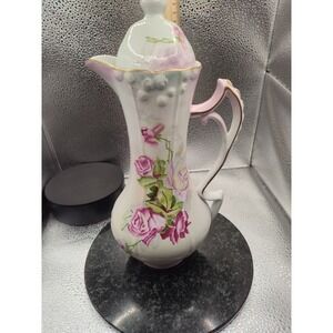 Antique Chocolate Pot Gold Trim R/S Prussia Haviland Limoges Very Clean 11" Tall